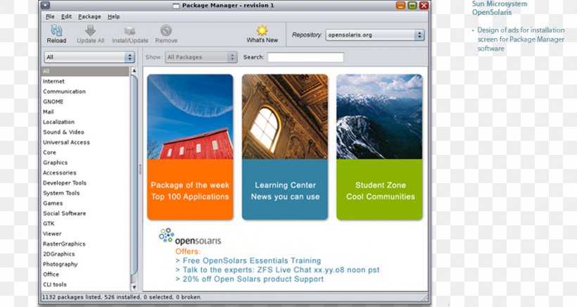 OpenSolaris Screenshot Operating Systems, PNG, 940x500px, Opensolaris, Brand, Media, Multimedia, Operating Systems Download Free