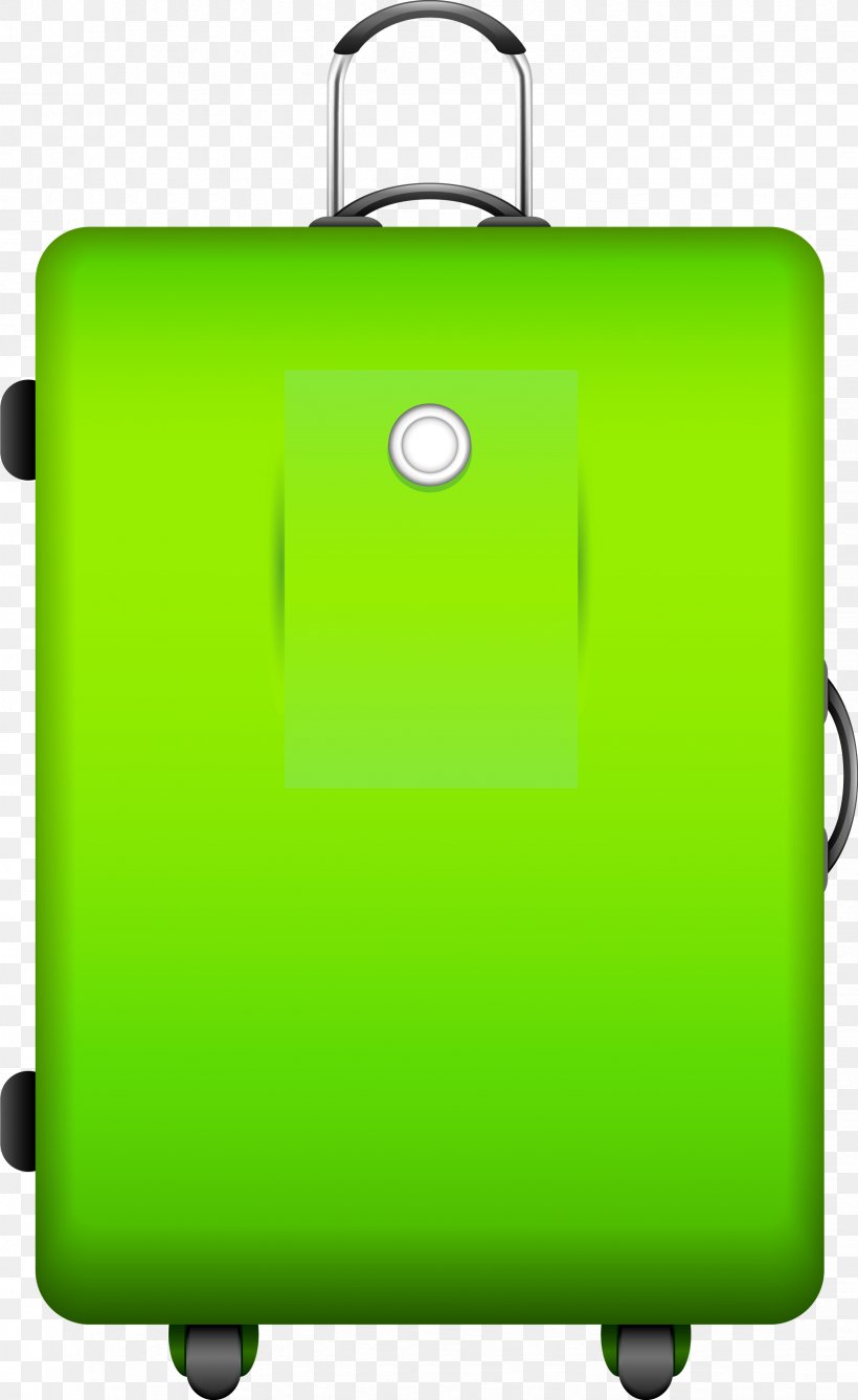 Suitcase Clip Art Green Image, PNG, 2452x4000px, Suitcase, Bag, Box, Grass, Green Download Free
