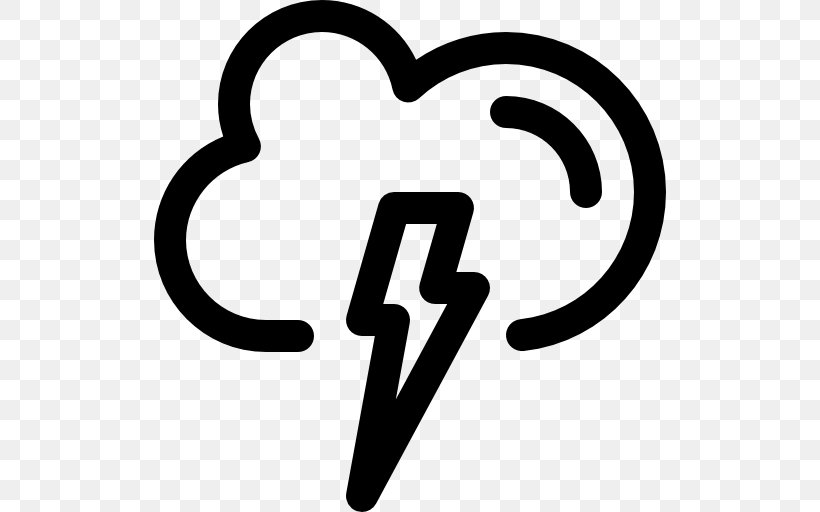Cloud Lightning Thunder, PNG, 512x512px, Cloud, Area, Black And White, Brand, Heart Download Free