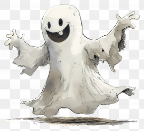 Ghost - Cartoon Ghost Character PNG
