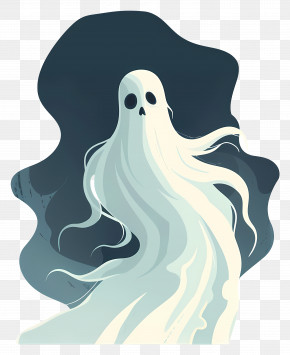Ghost - Spooky Ghost Illustration PNG