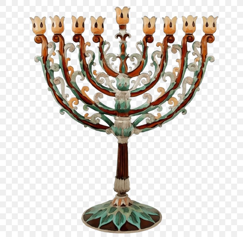 Hanukkah, PNG, 800x800px, Watercolor, Candle, Candle Holder, Event, Glass Download Free