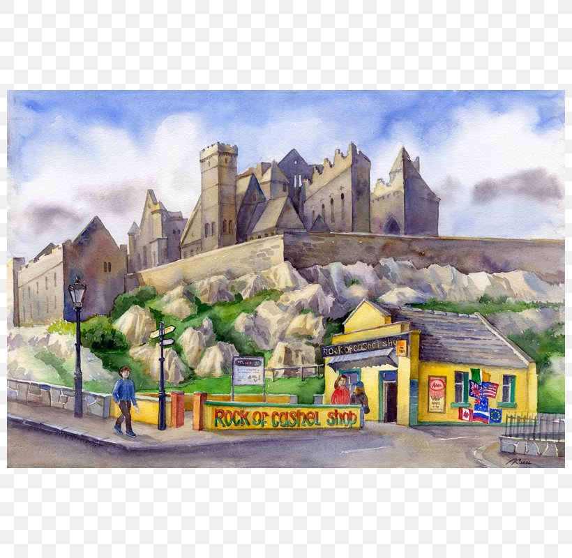 Rock Of Cashel Kilkenny Watercolor Painting Galway, PNG, 800x800px, Rock Of Cashel, Art, Art Museum, Cashel County Tipperary, Castle Download Free