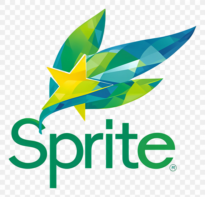 Sprite Logo - Sprite Logo With Leaf And Star PNG