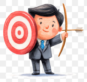 Businessman Aiming At Target PNG