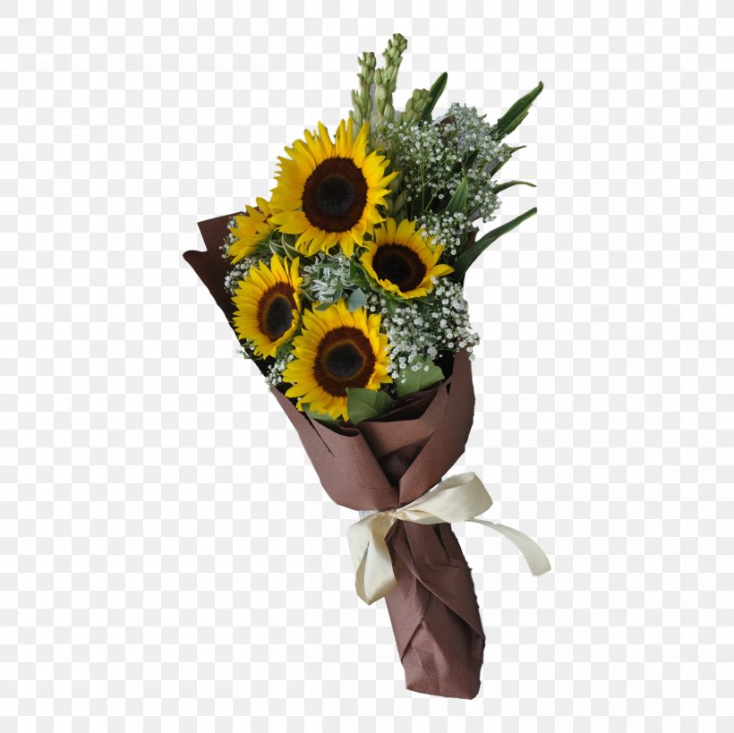 Common Sunflower Flower Bouquet Cut Flowers Sunflower Seed, PNG, 2409x2408px, Common Sunflower, Artificial Flower, Basket, Cut Flowers, Daisy Family Download Free