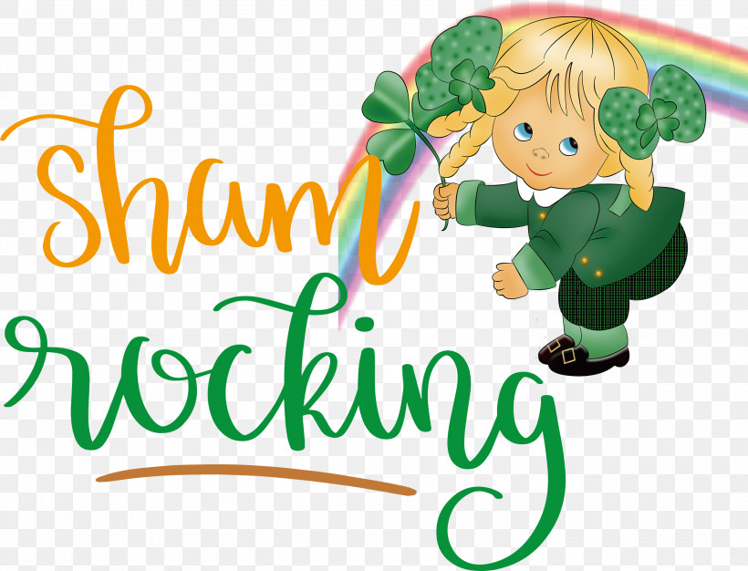 Sham Rocking Patricks Day Saint Patrick, PNG, 3000x2293px, Patricks Day, Behavior, Cartoon, Character, Flower Download Free