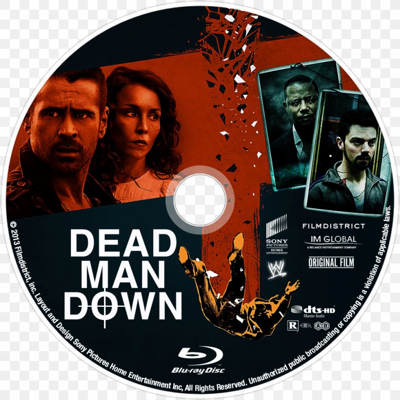 Colin Farrell Noomi Rapace Dead Man Down DVD Film, PNG, 1000x1000px, 2013, Colin Farrell, Action Film, Album Cover, Bluray Disc Download Free