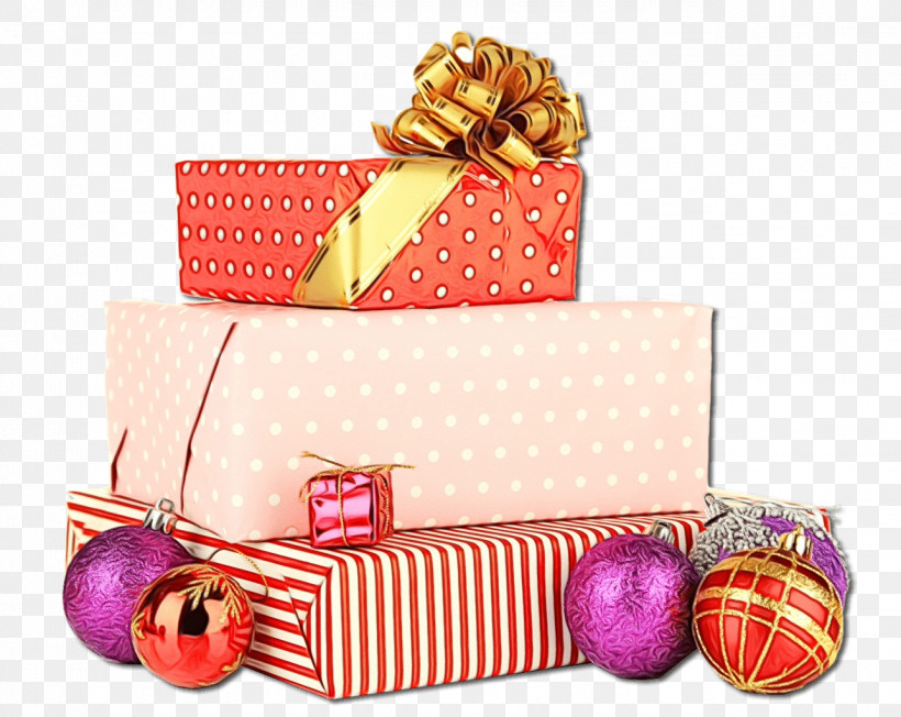 Present Pink Gift Wrapping Hamper Box, PNG, 1286x1024px, Watercolor, Box, Gift Wrapping, Hamper, Paint Download Free