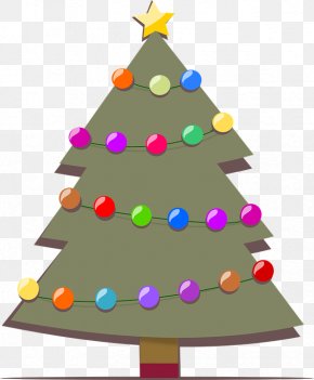 Christmas Tree Lights - Christmas Tree Clip Art PNG