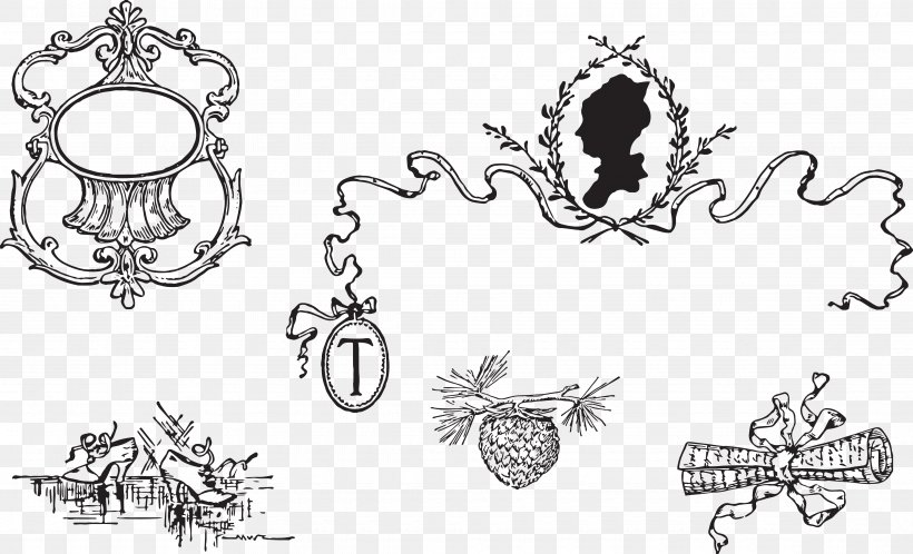 Clip Art, PNG, 4710x2861px, Picture Frames, Art, Artwork, Black And White, Body Jewelry Download Free