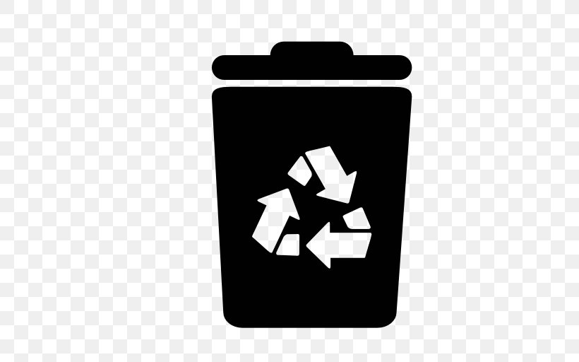 Rubbish Bins & Waste Paper Baskets Plastic Bag Recycling Symbol, PNG, 512x512px, Paper, Black, Black And White, Brand, Logo Download Free