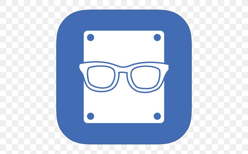 Blue Sunglasses Area Icon, PNG, 512x512px, Metro, Area, Blue, Button, Dock Download Free