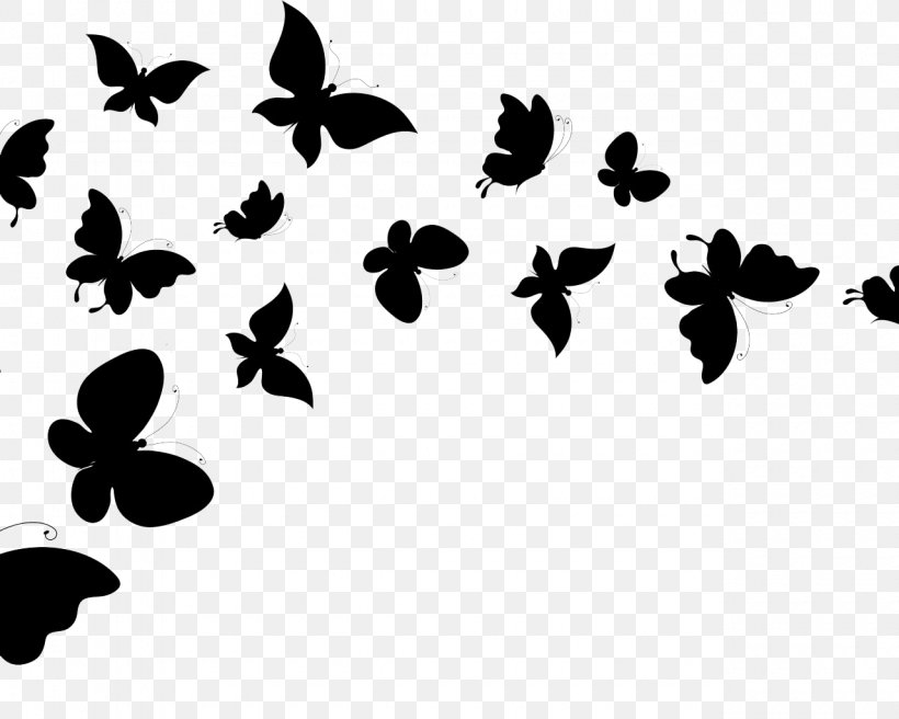 Butterfly Desktop Wallpaper Clip Art, PNG, 1280x1024px, Butterfly, Black, Black And White, Black Butterfly, Branch Download Free