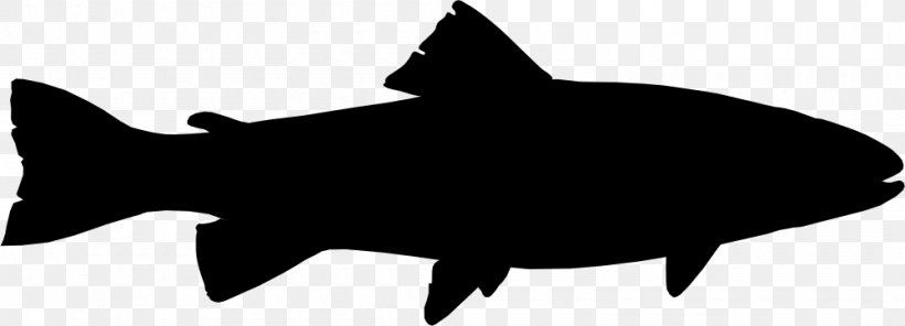 Trout Silhouette Clip Art, PNG, 1000x361px, Trout, Black, Black And White, Brook Trout, Brown Trout Download Free