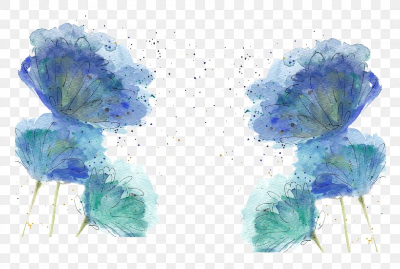 Watercolor Painting Blue, PNG, 2311x1556px, Watercolor Painting, Blue, Coreldraw, Dwg, Flower Download Free