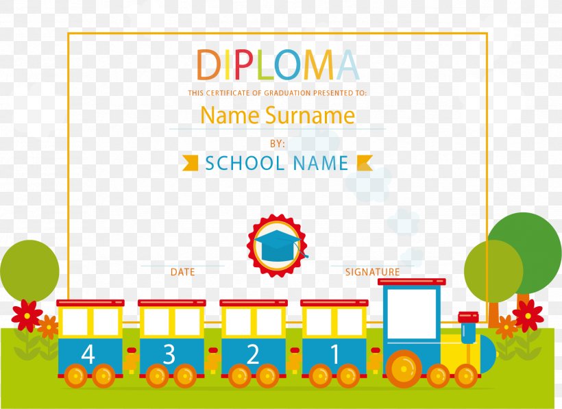Diploma Academic Certificate Train School, PNG, 1628x1186px, Diploma, Academic Certificate, Area, Border, Education Download Free