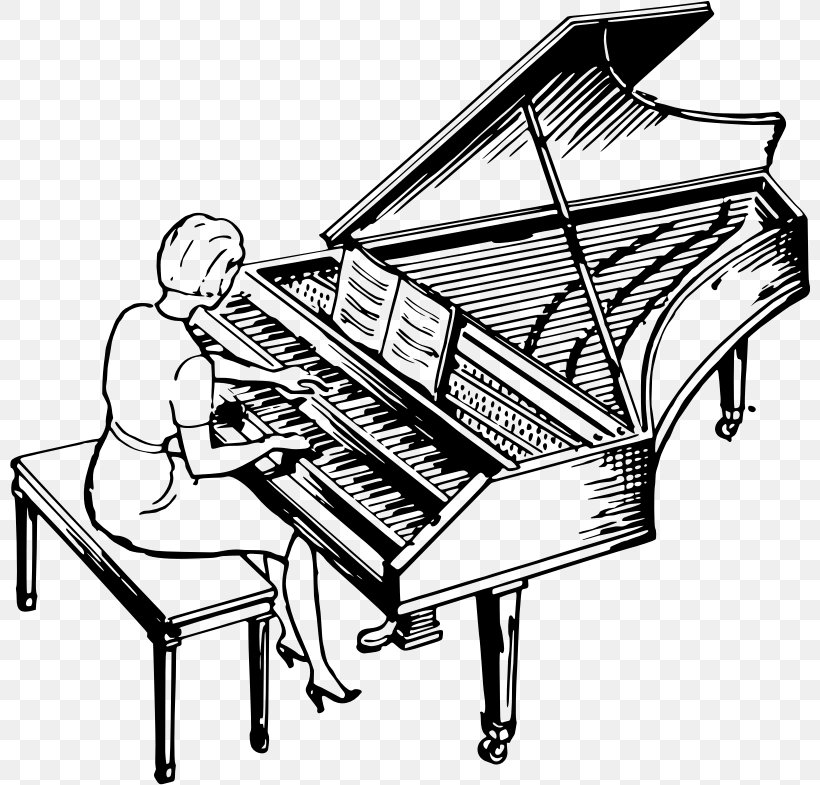 Harpsichord Musical Keyboard Piano Clip Art, PNG, 800x785px, Watercolor, Cartoon, Flower, Frame, Heart Download Free