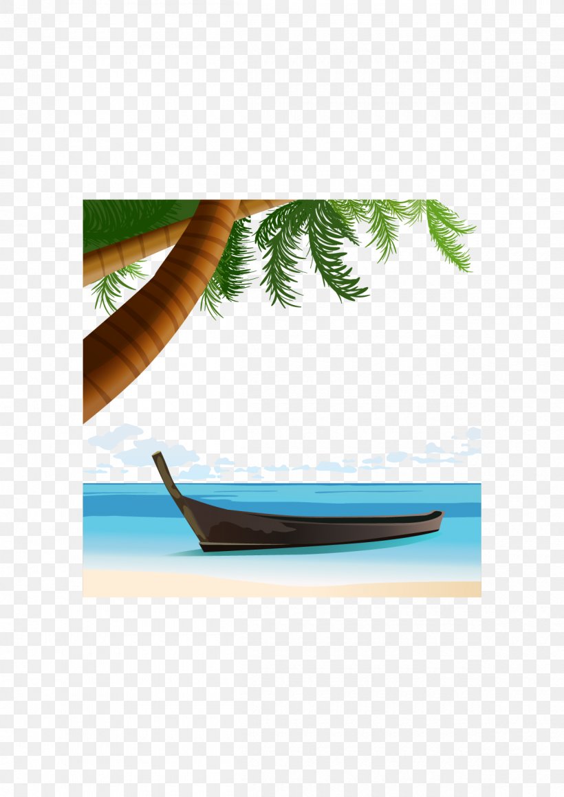 Beach Coconut Euclidean Vector, PNG, 1200x1698px, Beach, Arecaceae, Artworks, Coconut, Drawing Download Free