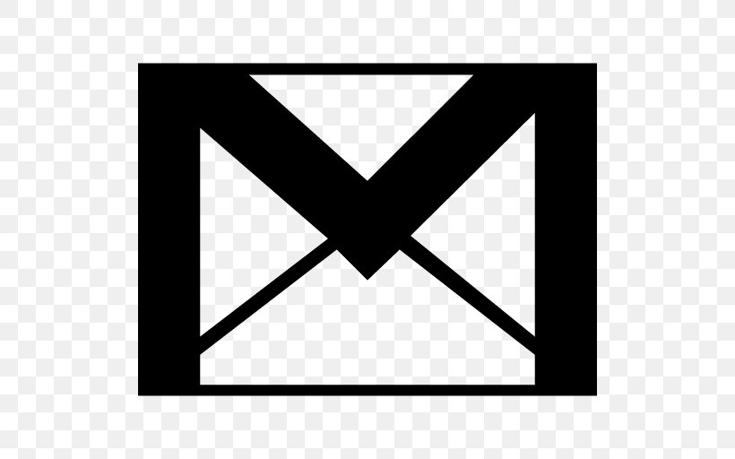 Gmail Email Logo, PNG, 512x512px, Gmail, Area, Black, Black And White, Brand Download Free