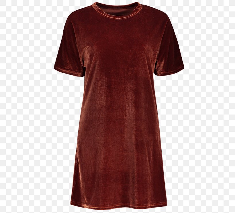 T-shirt Velvet Dress Fashion Sleeve, PNG, 558x744px, Tshirt, Active Shirt, Bell Sleeve, Bodycon Dress, Brown Download Free
