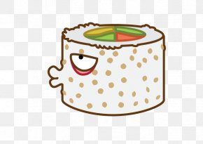 Sushi Roll - Green Tea Painting Kawaii Clip Art PNG