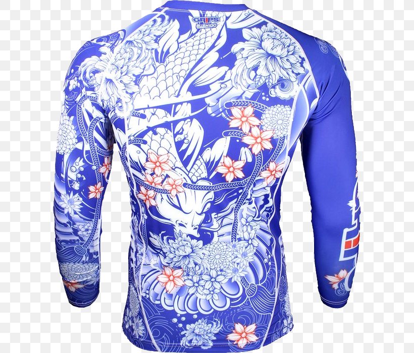 Rash Guard T-shirt Sleeve Pattern, PNG, 700x700px, Rash Guard, Active Shirt, Blue, Bushido, Clothing Download Free