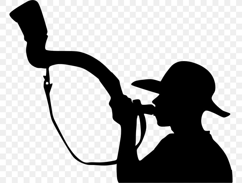 Blowing Horn Clip Art, PNG, 757x620px, Blowing Horn, Arm, Artwork, Black, Black And White Download Free
