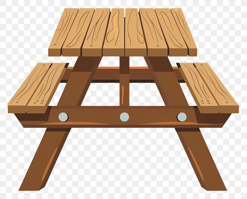 Picnic Table - Wooden Picnic Table Illustration PNG