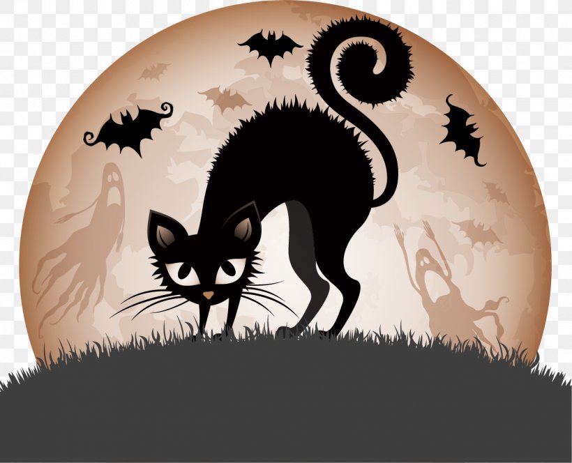 Halloween Clip Art 31 October Illustration Black Cat, PNG, 1264x1025px, 31 October, Halloween, Art, Black Cat, Carnivoran Download Free