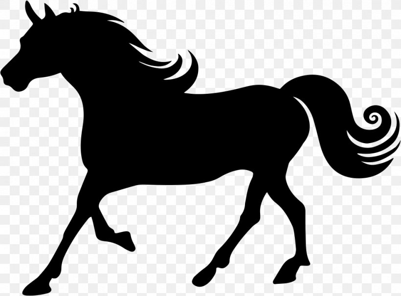 Mustang Silhouette Clip Art, PNG, 982x726px, Mustang, Black And White, Bridle, Collection, Colt Download Free