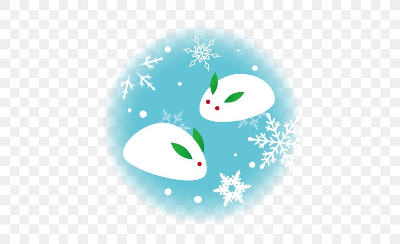 Winter Snow Rabbit., PNG, 500x500px, Winter, Color, Crystal, Fictional Character, Green Download Free