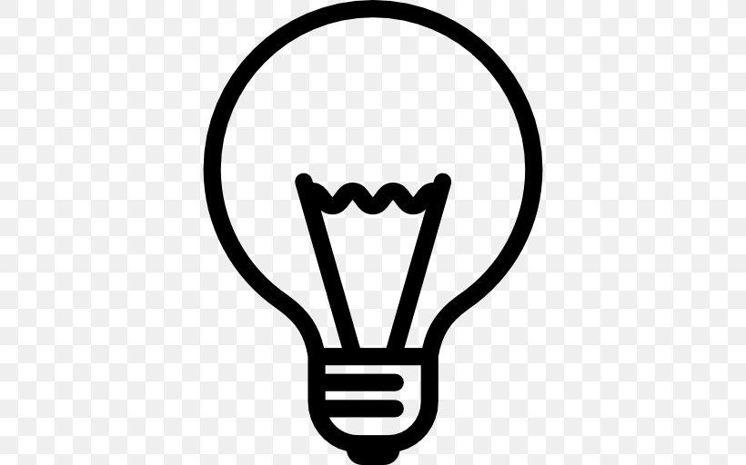Electric Light Electricity Incandescent Light Bulb, PNG, 512x512px, Light, Black, Black And White, Electric Light, Electrical Energy Download Free