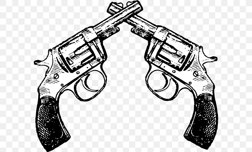 Revolver Pistol Handgun Firearm Clip Art, PNG, 600x494px, Revolver, Auto Part, Black And White, Clip, Colt Police Positive Download Free