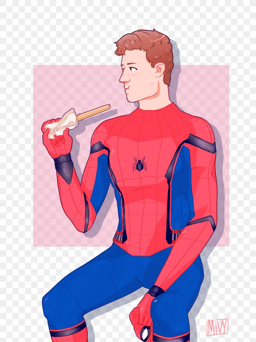 Spider-Man: Homecoming Ned Leeds Artist, PNG, 3000x4000px, Watercolor, Cartoon, Flower, Frame, Heart Download Free