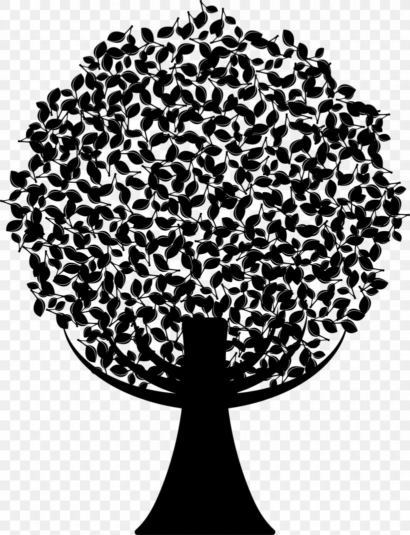 Tree Silhouette Clip Art, PNG, 1760x2296px, Tree, Art, Black And White, Color, Halftone Download Free