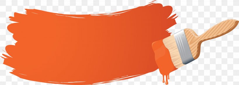 J & D Painting Paintbrush, PNG, 2500x893px, J D Painting, Brush, House Painter And Decorator, Ink Brush, Orange Download Free