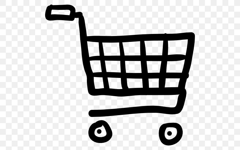 Shopping Cart, PNG, 512x512px, Shopping Cart, Area, Black And White, Cart, Monochrome Photography Download Free