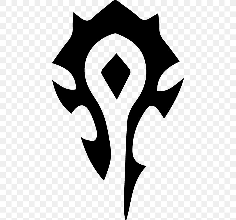 World Of Warcraft Orda Decal Video Game Sticker, PNG, 460x766px, World Of Warcraft, Azeroth, Black And White, Blizzard Entertainment, Decal Download Free