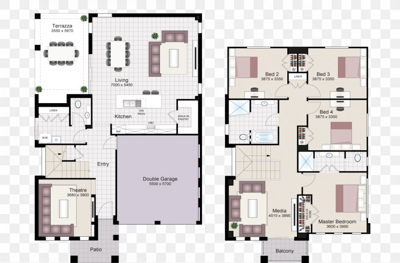 Floor Plan House Plan Storey, PNG, 1200x793px, Floor Plan, Area, Balcony, Bed, Bedroom Download Free