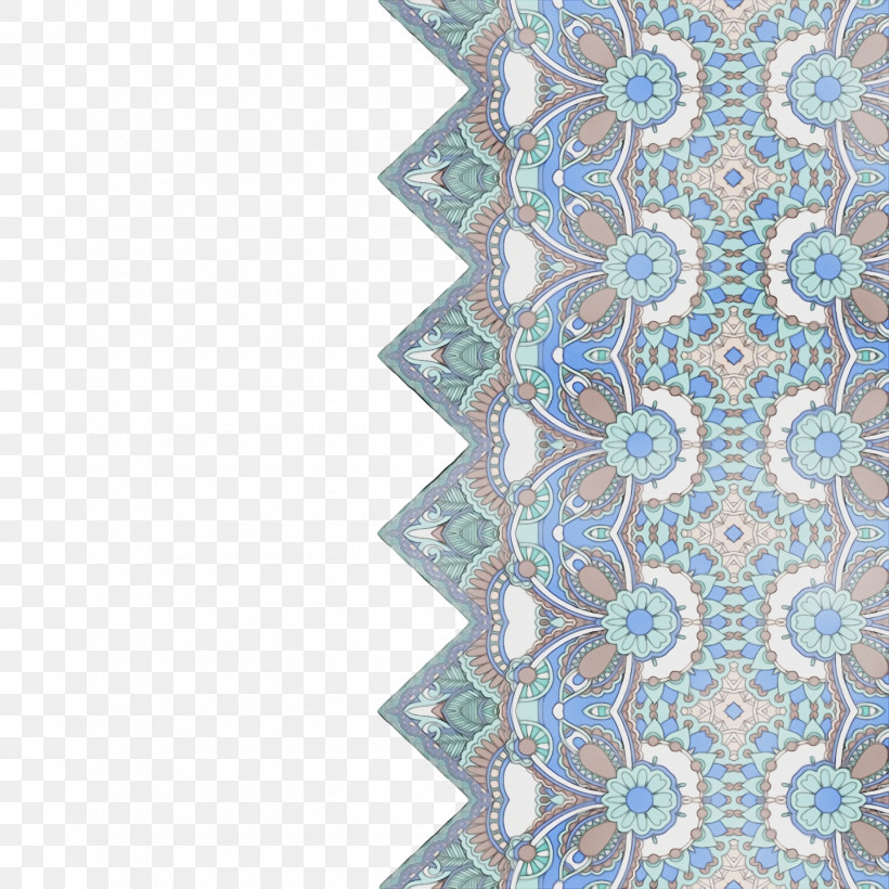 Turquoise Textile Pattern, PNG, 1440x1440px, Watercolor, Paint, Textile, Turquoise, Wet Ink Download Free