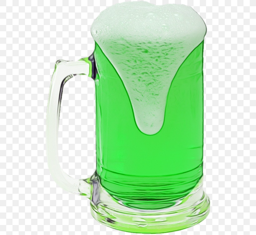 Green Drinkware Pitcher Pint Glass Beer Glass, PNG, 532x752px, Watercolor, Beer Glass, Beer Stein, Drink, Drinkware Download Free