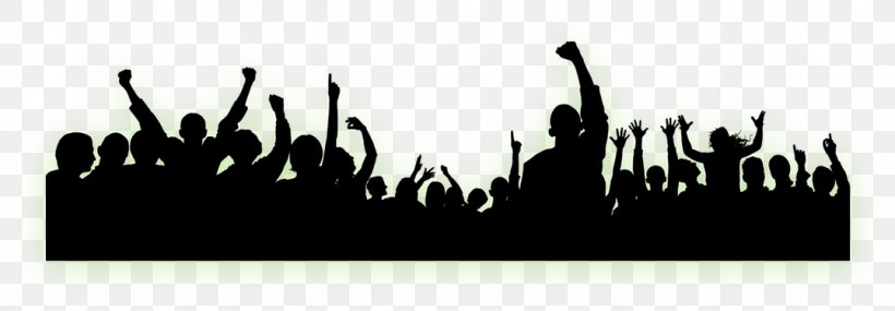 People Silhouette, PNG, 1076x374px, Crowd, Audience, Blackandwhite, Cheering, City Download Free