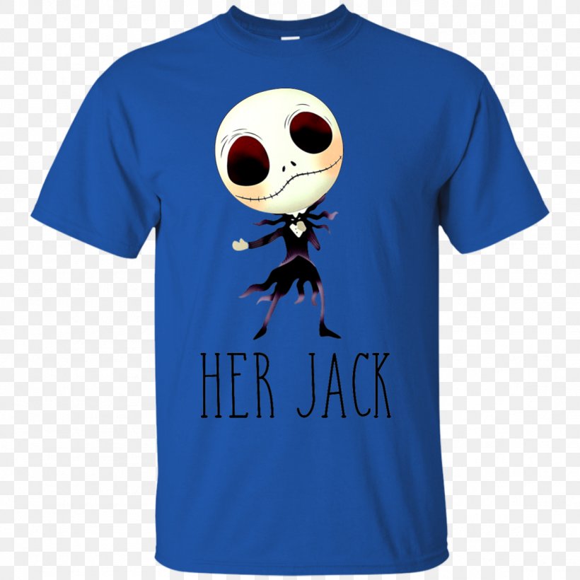 T-shirt Hoodie Jack Skellington Sweater, PNG, 1155x1155px, Tshirt, Blue, Clothing, Electric Blue, Gildan Activewear Download Free