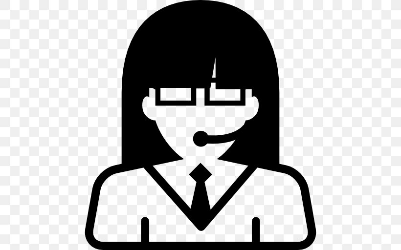 Call Centre Woman Customer Service, PNG, 512x512px, Call Centre, Avatar, Black, Black And White, Customer Service Download Free
