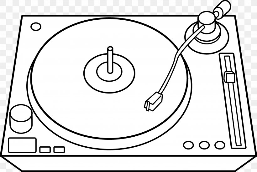 Disc Jockey Coloring Book Phonograph Record DJ Mixer Clip Art, PNG, 6021x4040px, Disc Jockey, Area, Art, Black And White, Cartoon Download Free