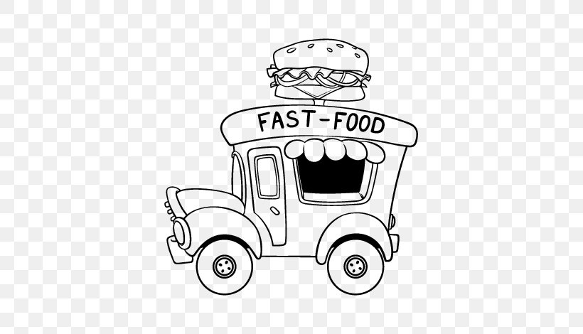 Hamburger Hot Dog Coloring Book Drawing Food Truck, PNG, 600x470px, Hamburger, Area, Automotive Design, Black And White, Book Download Free