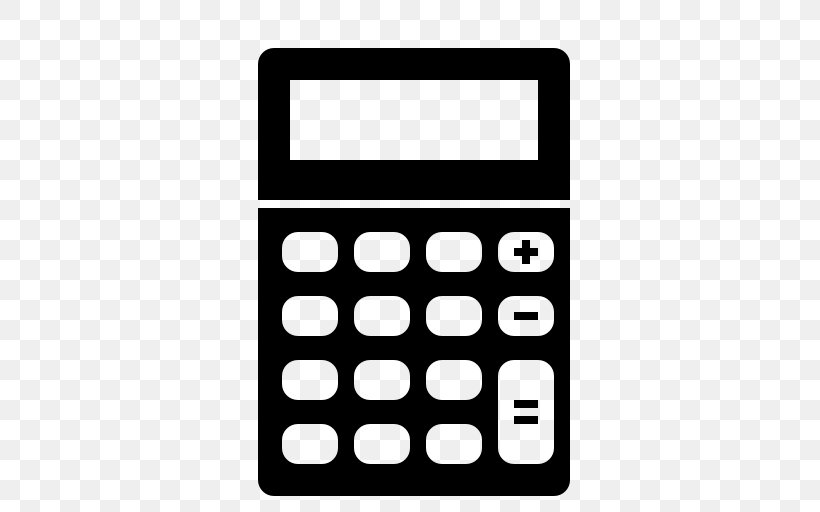 Calculator, PNG, 512x512px, Calculator, Area, Black, Black And White, Business Download Free