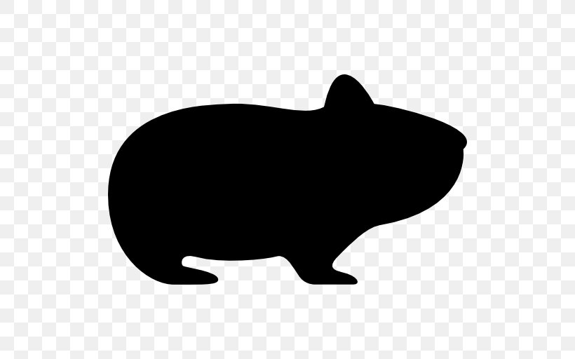 Hamster Rodent Silhouette, PNG, 512x512px, Hamster, Animal, Black, Black And White, Carnivoran Download Free