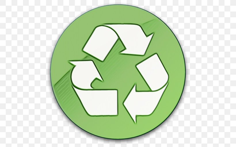 Green Symbol Recycling Circle Sticker, PNG, 512x512px, Watercolor, Emblem, Green, Logo, Number Download Free